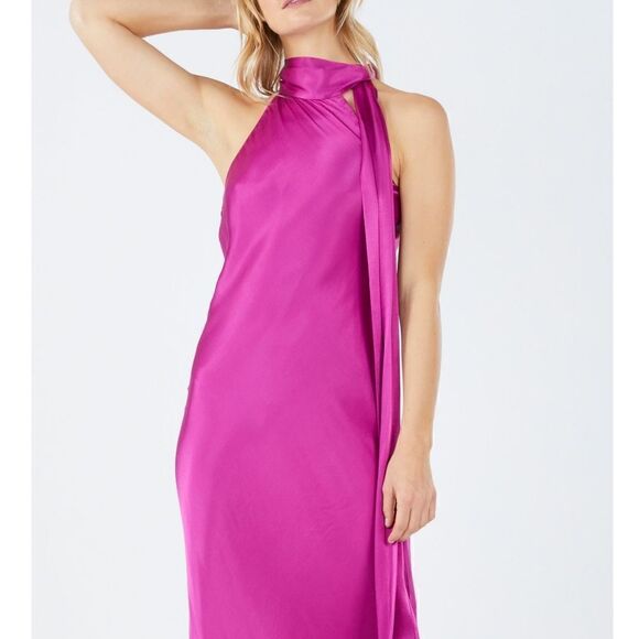 Halter Crepe Gown Wild Aster - Picture 2 of 7